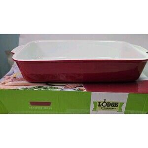 Lodge Stoneware 15.3" 3.9 US Qt.;3.7L , Baking And Serving Rectangular Roaster